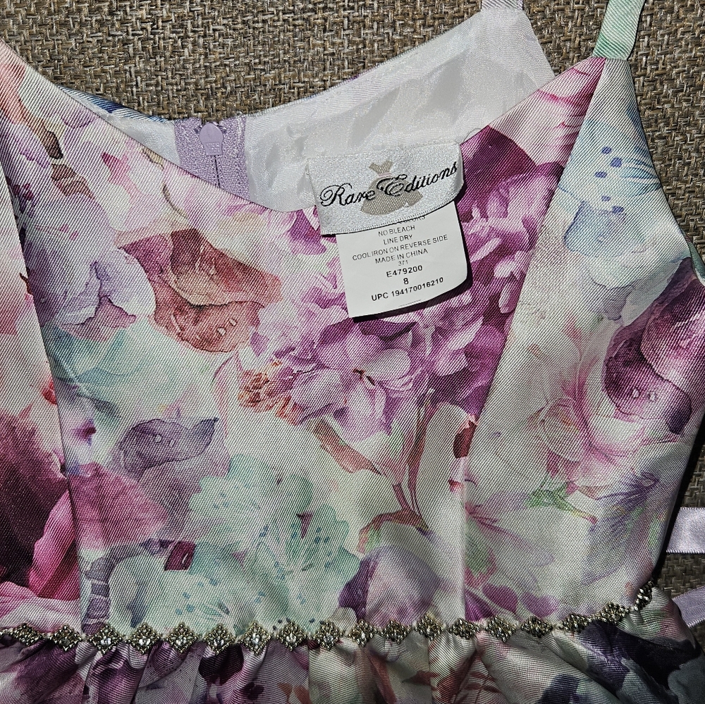 Rare Editions Kids Dress - Purple, Pink, and Green Floral